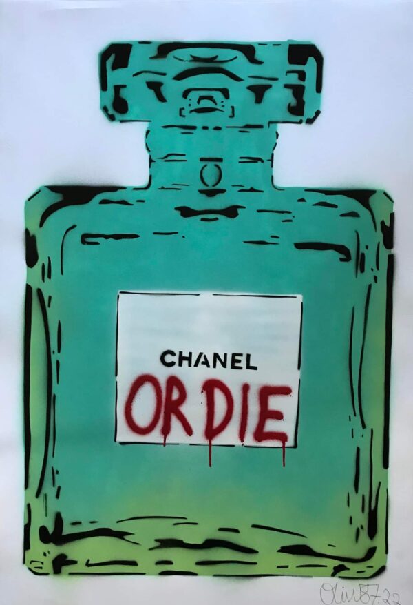 Oliw87 Chanel or Die, spray på papper